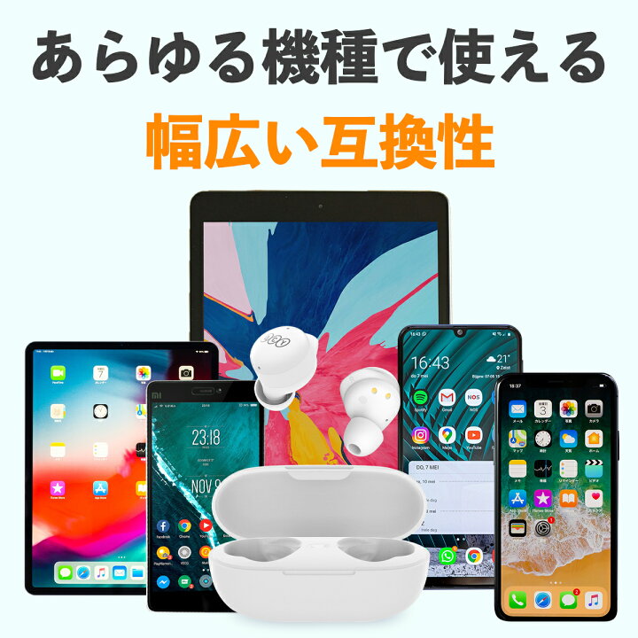 楽天市場】ワイヤレスイヤホン iphone マイク ENC ノイズキャンセリング 7.5時間音楽再生 bluetooth イヤホン ワイヤレス  ブルートゥース イヤホン イヤフォン 低遅延 高音質 カナル型 マイク付き 長時間 片耳 両耳 通話 防水 スポーツ ランニング スマホ android  対応 黒 ...