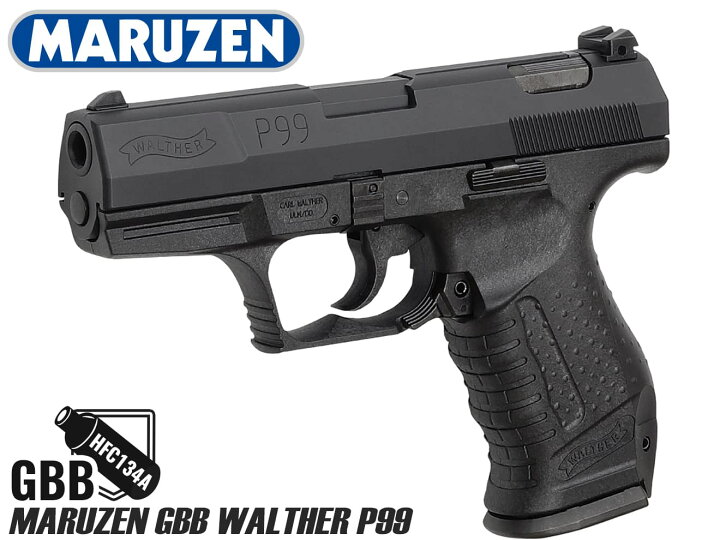 楽天市場】【送料無料】MARUZEN ワルサーP99 ブローバック ブラック 