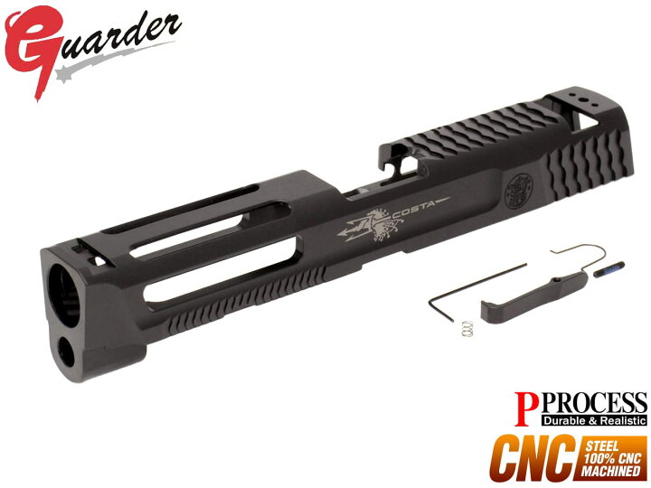 楽天市場】MP9-23(BK)□GUARDER CNC スチールスライド 9mm ATEi COSTA 