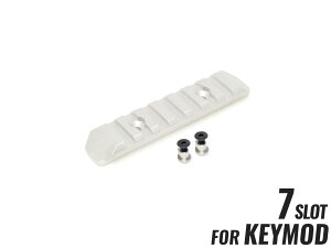 CNC Keymod ���[�� 7�X���b�g SV��20mm���[�� �L�[���b�h�n���h�K�[�h�Ή� SILVER 7 SLOT �A���~ ���C�� �g�C�K�� �J�X�^�� �p�[�c �T�o�Q