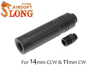 SLONG AIRSOFT 14mm�t�l�W �X�����V���[�g�T�v���b�T�[ �t���[�g w/ 11mm�ϊ��A�_�v�^�[���d���K�� �K�X�K�� �A���~�y�� �n���h�K���ɂ�