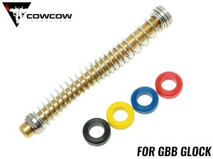 COWCOW TECHNOLOGY �X�e�����X ���R�C���X�v�����O�K�C�h TiN �S�[���h G17/G18C/G22/G34��GLOCK�V���[�Y ����SP �n�C�X�s�[�h�o�b�t�@�t