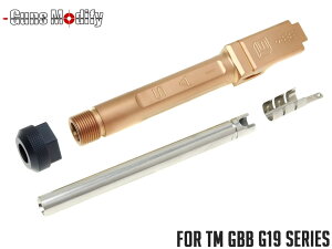 Guns Modify G19 SA �{�b�N�X�t���[�g �A�E�^�[�o����/�C���i�[�Z�b�g �X�e�����XCNC �X���b�h��ROSE GOLD �����}���C GBB G19�Ή� 14mm�t