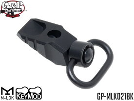 G&P M-LOK/Keymod アジャスタブル QD スリングスイベルマウント BK◆エムロック キーモッド両対応 取付角度調整可 QDスイベルマウント付