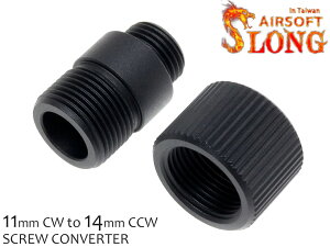 SLONG AIRSOFT 11mmCW14mmCCW TCT[A_v^[F BK/BK11mmlW14mmtlWɕϊ TCT[ RyZC^[t
