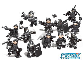 AFM SWAT シリーズ ミニフィギュア 12体セット A◆スワット 特殊警察 ブロック フィギュア 警察 ポリス 特殊部隊