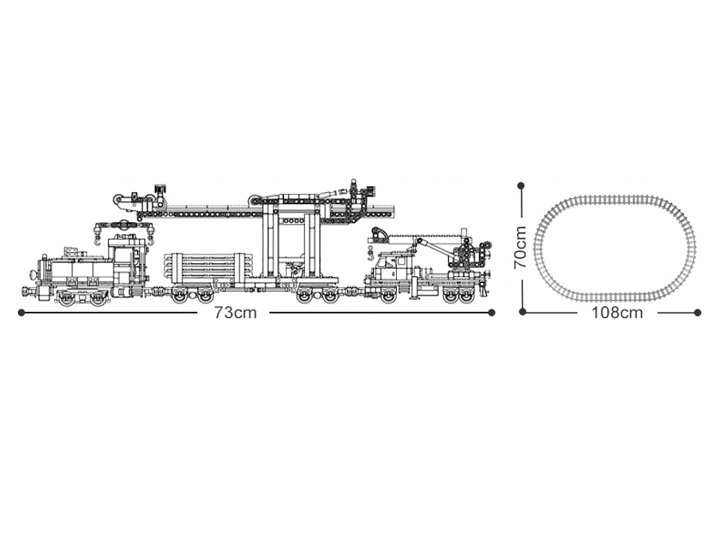 楽天市場】DPK32 レール敷設車 1270Blocks ◇専用レール付属 人形付属 
