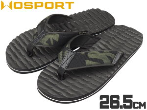 WoSporT �^�N�e�B�J���X�^�C�� �r�[�`�T���_�� 26.5cm��5�w�\�� �e�͐� �����O���b�v�� EVA �f�U�C�����A�b�v �~���^���[�����v���C�x�[�g�� BKMC �u���b�N