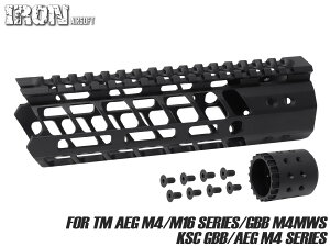 IRON AIRSOFT EMG×F-1FIREARMS P7M 7�C���` �n�C�p�[���C�g�n���h�K�[�h M4���y�� ���f�� ���C�g�j���O�z�[�� ���x A7075T6 M-LOK�X���b�g �`�F�b�J�����O