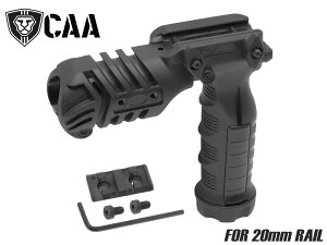 CAA Airsoft FGA Forearm �o�[�e�B�J�� �O���b�v w/ ���C�g�}�E���g ���t���b�V�����C�g �}�E���g �t�H�A �O���b�v 20mm �_�C���� �����[�g �X�C�b�` CR123A