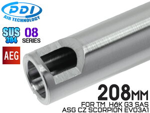 PDI 08�V���[�Y AEG ������ �X�e�����X�C���i�[�o����(6.08±0.002) 208mm �}���C G3 SAS / ASG CZ SCORPION EVO3A1�����i�� �򋗗� ���Y �d�� ���x SUS304