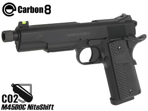 Carbon8 CO2 �K�X�u���[�o�b�N M45DOC NiteShift �i�C�g�V�t�g ���胂�f�����K���{�� GBB �K�X�u�� ��Ԑ퓬�p ���� 14mm �t�l�W 20mm �A���_�[���[�� �u���b�N