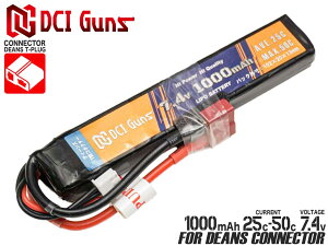DCI Guns 7.4V 1,000mAh 25C-50C LiPo XeBbNobe[ (DeansRlN^[)}C MARUI dK AEG  STD i fB[Y |obe[