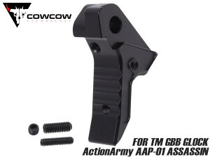 COWCOW TECHNOLOGY A6061 CNC AWX^ugK[ for TM GBB GLOCK/AA AAP-01}C MARUI KXu nhK JX^ ObNubN BK