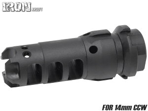 IRON AIRSOFT LANTAC Dragon�^�C�v KEYMO �X�`�[��CNC �}�Y���u���[�L 14mm�t�l�W��14�~�� CCW �J�X�^�� �h���X�A�b�v �t���b�V���n�C�_�[ �T�v���b�T�[ BK
