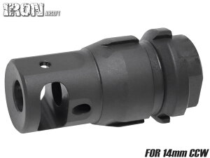 IRON AIRSOFT DEAD AIR�^�C�v KeyMicro �X�`�[��CNC �}�Y���u���[�L 14mm�t�l�W��14�~�� CCW �J�X�^�� �h���X�A�b�v �t���b�V���n�C�_�[ �T�v���b�T�[ BK ���A��