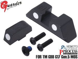 GLK-522(WHITE)��GUARDER �X�`�[�� �i�C�g�T�C�g�Z�b�g for �}���C G17Gen5 MOS�������}���C GBB �K�X�u�� GLOCK ���A�T�C�g �t�����g�T�C�g ���A�� ��� �Ï�