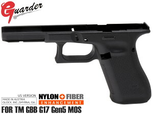 GLK-527(BK)��GUARDER GLOCK Gen.5 �I���W�i���t���[�� US Ver for �}���C G17 Gen5 MOS���W�F�l���[�V�����t�@�C�u ���A������ �i�C�����{�t�@�C�o�[���� ���A���f�ނŎ����A�b�v