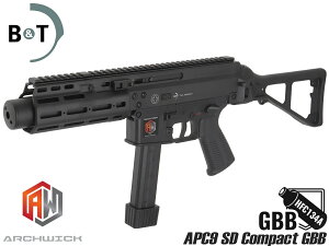 ARCHWICK B&T Air APC9 SD Compact GBB �K�X�K�� BK���T�v���b�T�[�W������ M-LOK�n���h�K�[�h���� UMP�܂��݃X�g�b�N �d�q�g���K�[(ETU)����