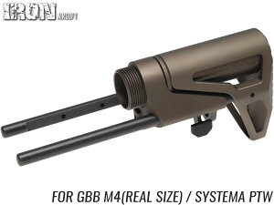 IRON AIRSOFT MAXIM�X�^�C�� SCW �V���[�e�B�[�X�g�b�N GBB M4���u���b�N VFC/GHK�ȂǃC���`�s�b�`�Ή� 1-3/16-16 UN PDW 7cm�V���[�g PCC �s�X�g���J�[�r�� SMG