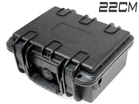 【ワケアリ】【防水防塵IP67対応/ハンドガン収納】MILITARY-BASE ウォータープルーフ キャリングハードガンケース 3L/22cm BK◆レジン+ファイバー