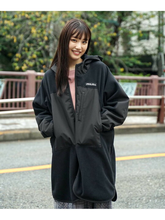 楽天市場】HD FLEECE LONG JACKET ジャケット MILKFED. MILKFED 