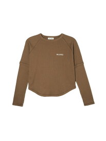 【SALE／50%OFF】WAFFLE B/B TOP MILKFED. ミルクフェド トップス カットソー・Tシャツ ブラウン ブラック ホワイト【RBA_E】【送料無料】[Rakuten Fashion]