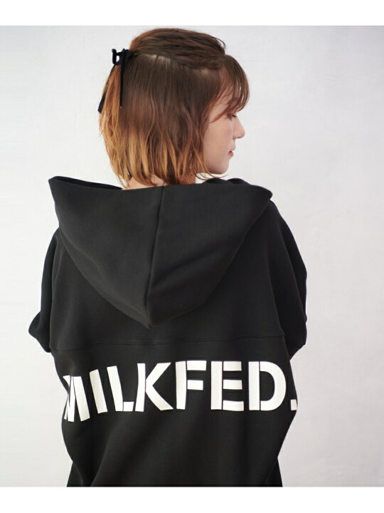 楽天市場 Rakuten Fashion Printed Logo Swt Hd Milkfed ミルクフェド カットソー パーカー ブラック グリーン ネイビー ベージュ 送料無料 Milkfed ミルクフェド