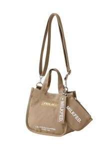 EMBROIDERED BAR MINI SHOULDER BAG W/STRAP MILKFED. �~���N�t�F�h �o�b�O ���̑��̃o�b�O �x�[�W�� �u���b�N �u���[ �s���N �z���C�g[Rakuten Fashion]