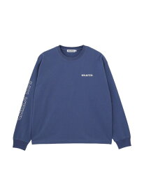 STENCIL LOGO L/S TEE MILKFED. ミルクフェド トップス カットソー・Tシャツ ブルー ブラック ホワイト【送料無料】[Rakuten Fashion]