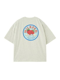 【SALE／40%OFF】CIRCLE STRAWBERRY LOGO S/S TEE MILKFED. ミルクフェド トップス カットソー・Tシャツ ピンク ホワイト グレー【RBA_E】[Rakuten Fashion]
