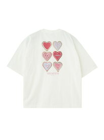【SALE／30%OFF】ICING HEART-SHAPED COOKIES S/S TEE MILKFED. ミルクフェド トップス カットソー・Tシャツ ブラック ピンク ホワイト【RBA_E】[Rakuten Fashion]