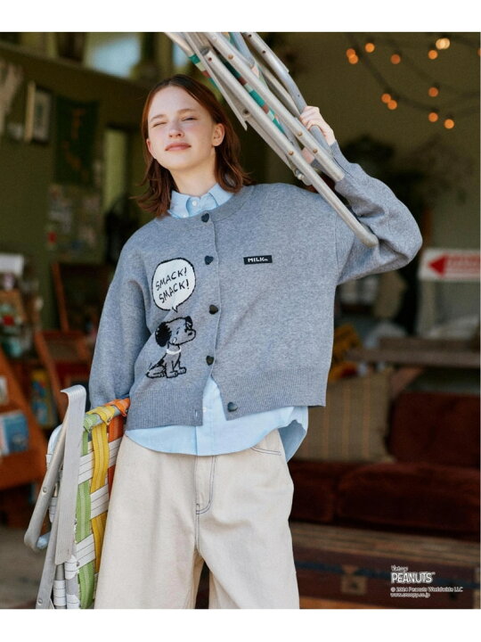楽天市場】PEANUTS 75th KNIT CARDIGAN MILKFED. ミルクフェド  