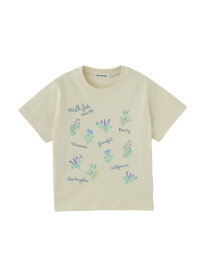 【SALE／30%OFF】FLOWER PRINT AND EMBROIDERY COMPACT S/S TEE MILKFED. ミルクフェド トップス カットソー・Tシャツ グレー パープル ホワイト【RBA_E】[Rakuten Fashion]