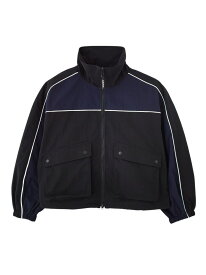 【SALE／20%OFF】CUTOUT LOGO TRACK JACKET MILKFED. ミルクフェド ジャケット・アウター その他のジャケット・アウター グレー ブラック【RBA_E】【送料無料】[Rakuten Fashion]