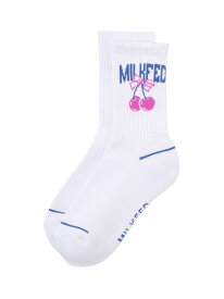 RIBBON AND CHERRY SOCKS MILKFED. ミルクフェド アクセサリー・腕時計 その他のアクセサリー・腕時計 パープル ホワイト ブラック[Rakuten Fashion]
