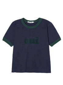 【SALE／30%OFF】OUI SLAB COMPACT S/S RINGER TEE MILKFED. ミルクフェド トップス カットソー・Tシャツ ホワイト レッド ネイビー ブラウン【RBA_E】[Rakuten Fashion]