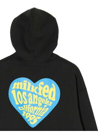 LOGO IN HEART SWEAT HOODIE MILKFED. ミルクフェド トップス スウェット・トレーナー ブラック グレー ベージュ ピンク【送料無料】[Rakuten Fashion]