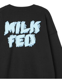 【SALE／40%OFF】MOVING LOGO SWT TOP MILKFED. ミルクフェド トップス パーカー・フーディー ブラック ブルー グレー ピンク【RBA_E】【送料無料】[Rakuten Fashion]