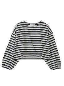 【SALE／50%OFF】TUCK STRIPE L/S TOP MILKFED. ミルクフェド トップス カットソー・Tシャツ レッド ホワイト グリーン【RBA_E】【送料無料】[Rakuten Fashion]