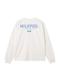 MILKFED. PLAID LOGO L/S TEE MILKFED. ミルクフェド トップス カットソー・Tシャツ イエロー ブラック ホワイト【送料無料】[Rakuten Fashion]