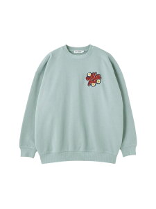 FLOWER LOGO CHENILLE EMBROIDERY SWEAT TOP MILKFED. �~���N�t�F�h �g�b�v�X �X�E�F�b�g�E�g���[�i�[ �u���[ �x�[�W�� �u���b�N�y���������z[Rakuten Fashion]