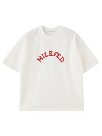 【SALE／30%OFF】ARCH LOGO WIDE S/S TEE MILKFED. ミルクフェド トップス カットソー・Tシャツ パープル ホワイト ブラック【RBA_E】[Rakuten Fashion]