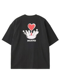 【SALE／30%OFF】WATER CROWN WIDE S/S TEE MILKFED. ミルクフェド トップス カットソー・Tシャツ パープル ブラック ホワイト【RBA_E】[Rakuten Fashion]