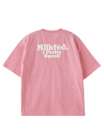 【SALE／30%OFF】I PREFER SWEET WIDE S/S TEE MILKFED. ミルクフェド トップス カットソー・Tシャツ ホワイト ブラック ピンク【RBA_E】[Rakuten Fashion]