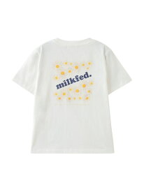 【SALE／30%OFF】DAISY AND LOGO COMPACT S/S TEE MILKFED. ミルクフェド トップス カットソー・Tシャツ グレー ホワイト【RBA_E】[Rakuten Fashion]