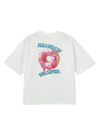 【SALE／40%OFF】DONUT AND LOGO WIDE S/S TEE MILKFED. ミルクフェド トップス カットソー・Tシャツ ブラック パープル ホワイト【RBA_E】[Rakuten Fashion]