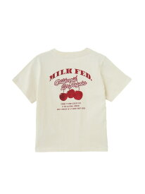 【SALE／30%OFF】GLITTER CHERRY COMPACT S/S TEE MILKFED. ミルクフェド トップス カットソー・Tシャツ ホワイト ブラック グリーン【RBA_E】[Rakuten Fashion]