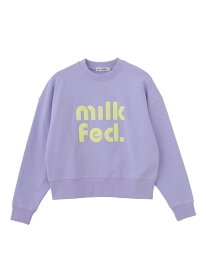 【SALE／30%OFF】CUT-OUT LOGO SHORT SWEAT TOP MILKFED. ミルクフェド トップス スウェット・トレーナー パープル ホワイト グレー【RBA_E】【送料無料】[Rakuten Fashion]