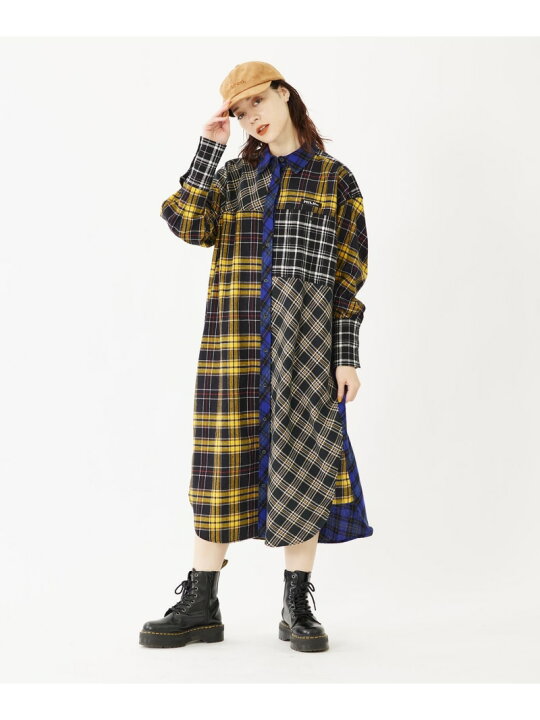 楽天市場】【SALE／50%OFF】PLAID PW SHIRT DRESS MILKFED. ミルク 